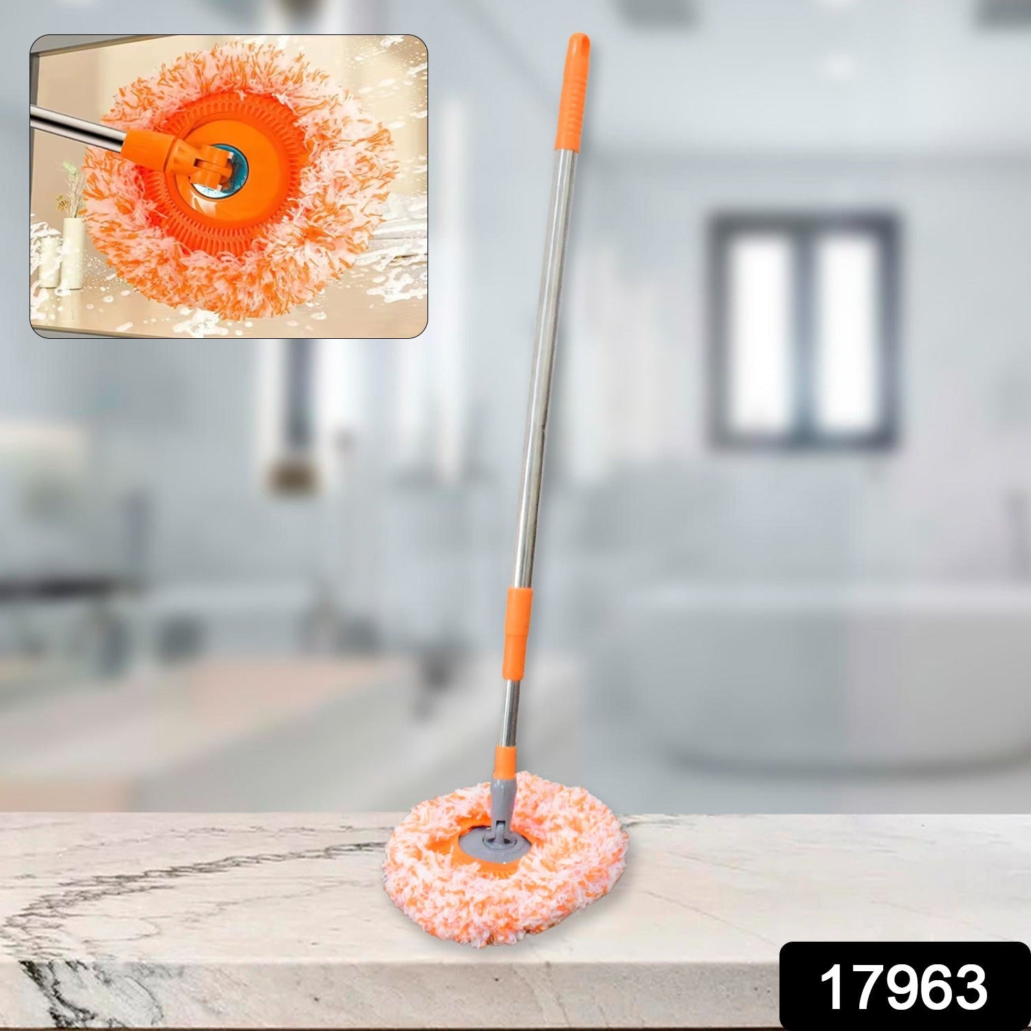 360° Rotatable Ceiling Dust Cleaning Mop Extendable Long Lightweight Handle Mop Heads Pad, Spin Scrubber for Ceiling Floor Bathroom Kitchen Tile 360° Rotatable Ceiling Dust Cleaning Mop Extendable Long Lightweight Handle Mop Heads Pad, Spin Scrubber for Ceiling Floor Bathroom Kitchen Tile